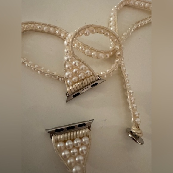 Victoria Emerson Wrap Around Apple Watch Band Pearl Beaded - Picture 2 of 4